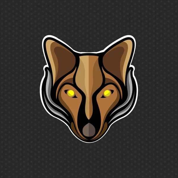 Plantilla de diseño de logotipo FOX, icono de la cabeza FOX ilustración vectorial — Vector de stock