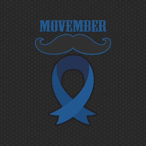 Affiche, bannière et carte de l'événement de sensibilisation au cancer Vector Movember . — Image vectorielle