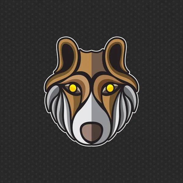 Wolf logo design template, wolf head icon Vector illustration — Archivo Imágenes Vectoriales