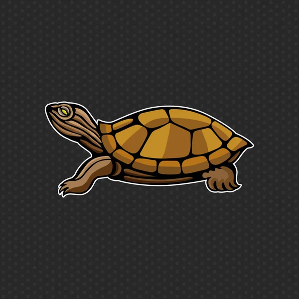 Turtle logo design template ,turtle head icon Vector illustratio — Stock Vector