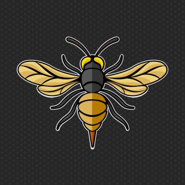 Hornet logo vektör çizim şablonu