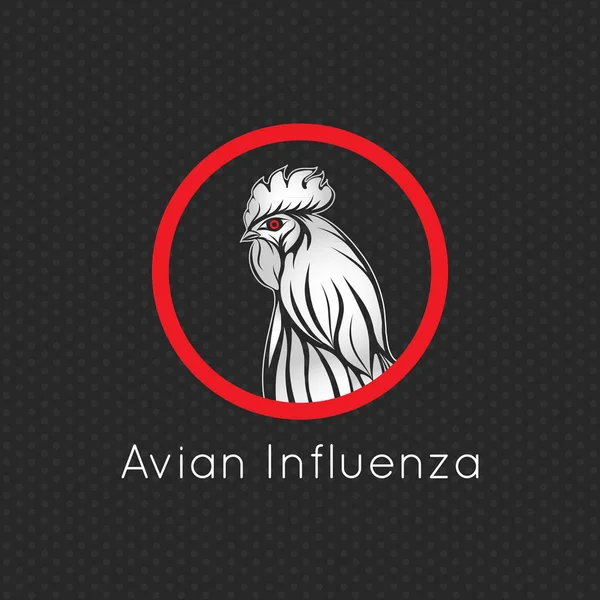 Illustratore icona logo vettoriale influenza aviaria — Vettoriale Stock