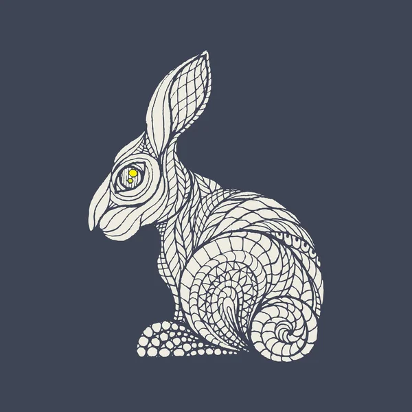 Пасхальные кролики. Векторная иллюстрация — стоковый вектор
