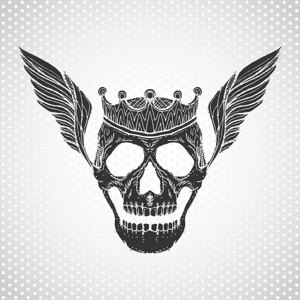 Skull logo vector illustration — Stock Vector