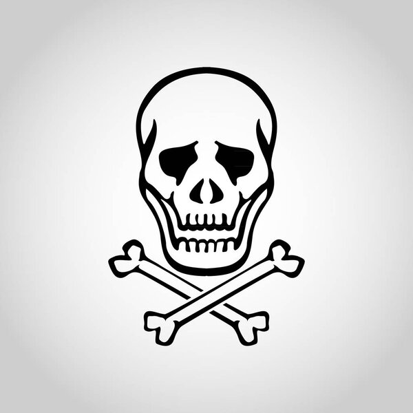 Дизайн векторного логотипа черепа
