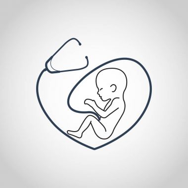 Bebek logo Merkezi vektör simge tasarlamak