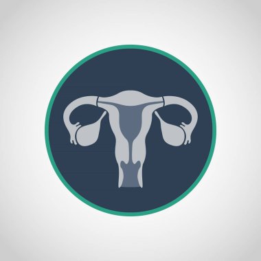 Rahim ağzı kanseri simgesi Logo vektör çizim