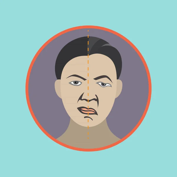 Bells palsy vektör simge tasarlamak 