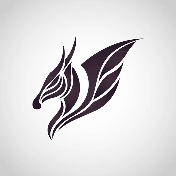 Dragon logo ikon vektorillustration — Stock vektor