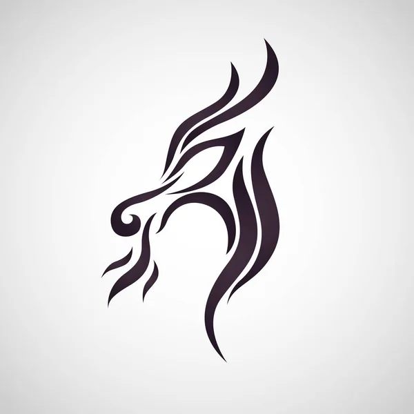 Drachen Logo Vektor Symbol Illustration — Stockvektor