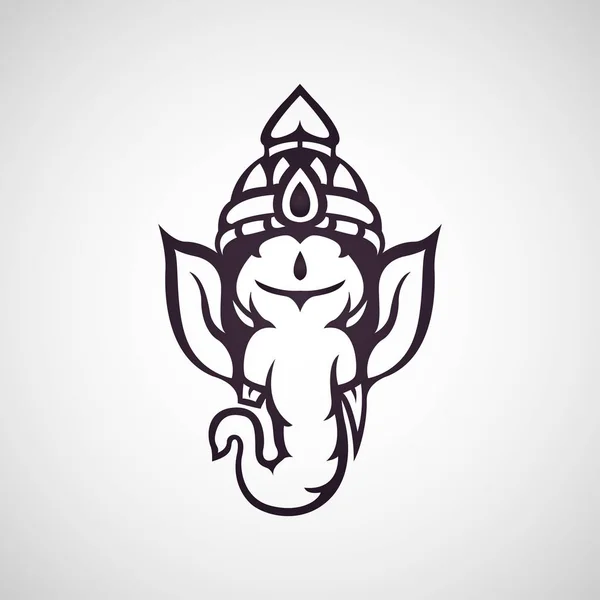 Ganesha vettoriale icona illustrazione — Vettoriale Stock
