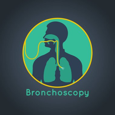 Bronchoscopy vector logo icon illustration clipart