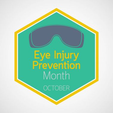 Göz yaralanma önleme ay vektör simge tasarlamak