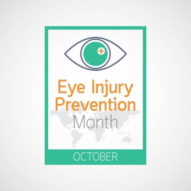 Göz yaralanma önleme ay vektör simge tasarlamak