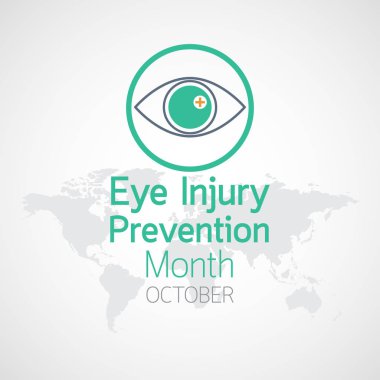 Göz yaralanma önleme ay vektör simge tasarlamak