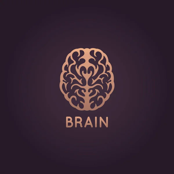 Illustrazione del disegno dell'icona vettoriale del logo cerebrale — Vettoriale Stock