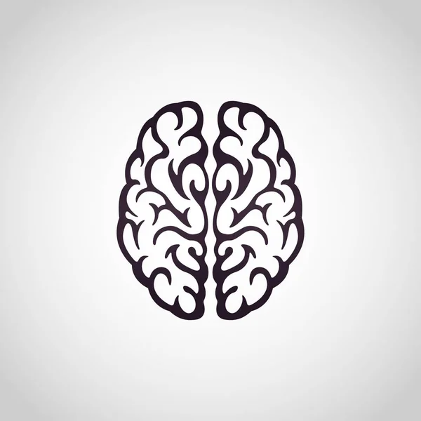 Gehirn Logo Vektor Ikone Design Illustration — Stockvektor