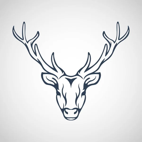 Ilustración del icono del vector del ciervo — Vector de stock