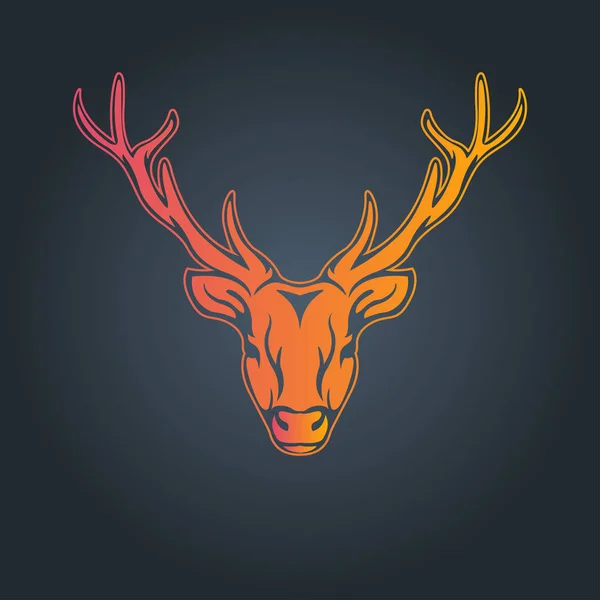 鹿ベクトルのロゴ アイコン イラスト — ストックベクタ