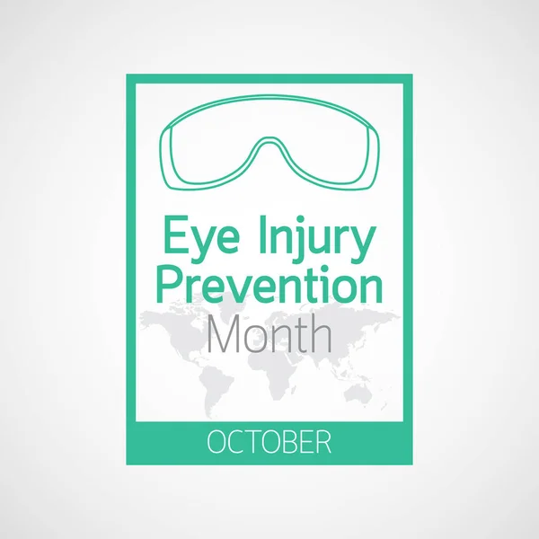 Ilustração do ícone do vetor do mês da prevenção de lesões oculares — Vetor de Stock