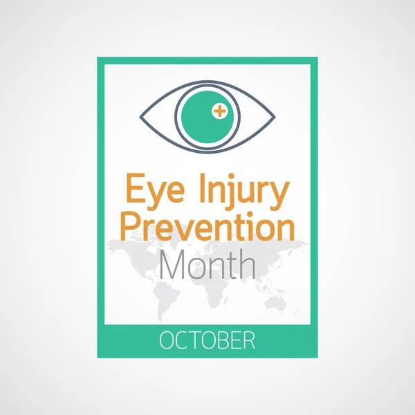 Illustration vectorielle de l'icône du Mois de la prévention des blessures oculaires — Image vectorielle