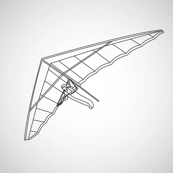 Hang Gliding vector logo icon illustration — Stock Vector