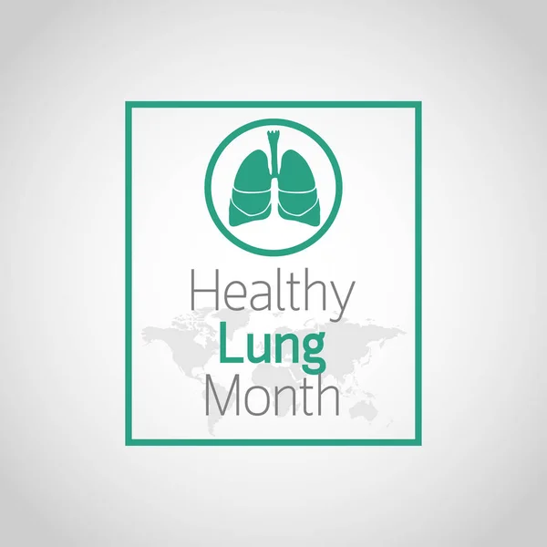 Gezonde longen maand pictogram vectorillustratie — Stockvector