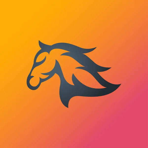 Projeto do ícone do vetor do logotipo do cavalo — Vetor de Stock