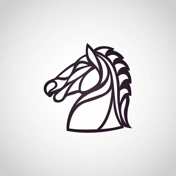 Desain ikon vektor logo kuda - Stok Vektor