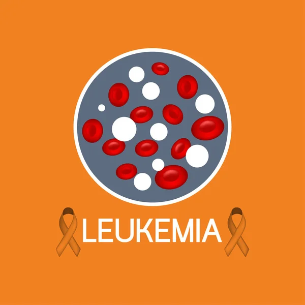 Vectorillustratie pictogram leukemie — Stockvector