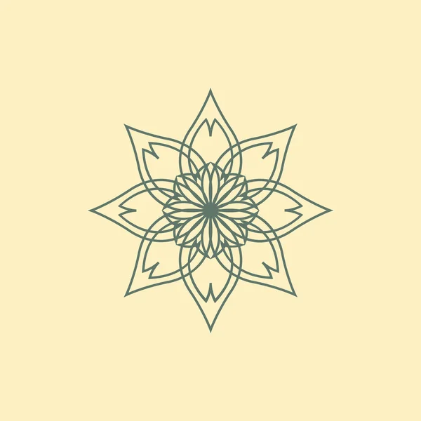 Logo di lusso, logo Lotus Vector Illustration — Vettoriale Stock