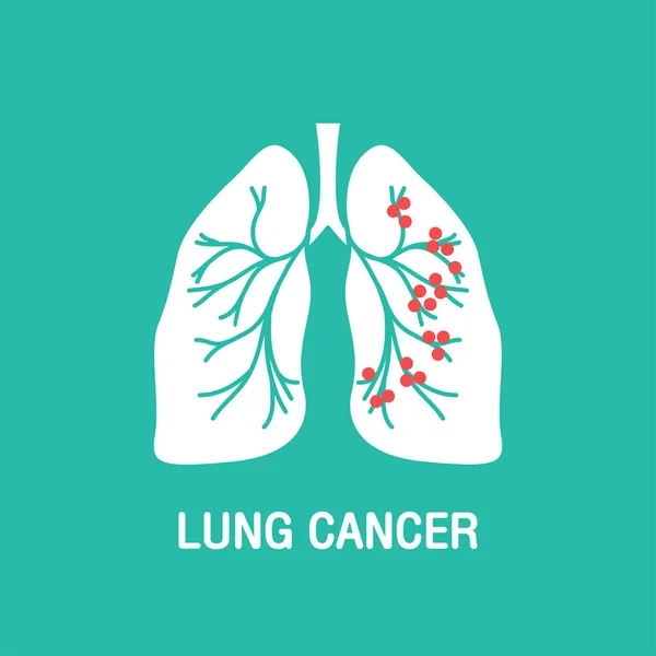 LUNG CANCER vector logo icono de diseño — Archivo Imágenes Vectoriales