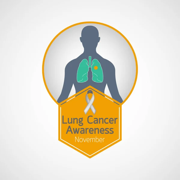 Lung Cancer Awareness Month vectorillustratie pictogram — Stockvector