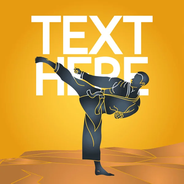 Martial arts vektor logo ikon illustration — Stock vektor