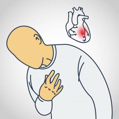 Koroner arter hastalığı vektör simge tasarlamak