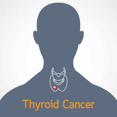 Tiroid kanseri vektör simge tasarlamak