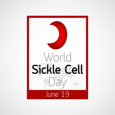 Dünya orak hücre gün vektör simge tasarlamak