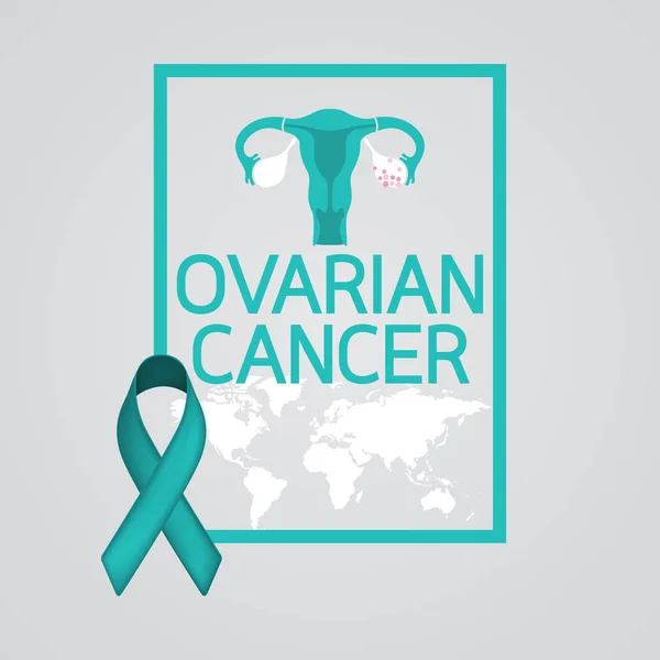 Ovarian Cancer vektorillustration ikonen — Stock vektor