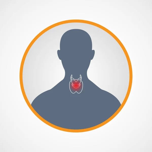 Hipotiroidi logo vektör simge tasarlamak — Stok Vektör