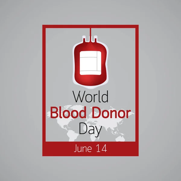 Día Mundial del Donante de Sangre vector icono ilustración — Vector de stock