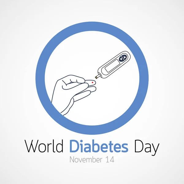 Ilustração do ícone do vetor do Dia Mundial do Diabetes —  Vetores de Stock