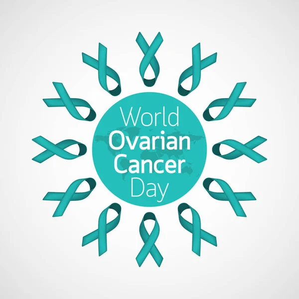 Ilustración del vector del Día Mundial del Cáncer de Ovario — Vector de stock