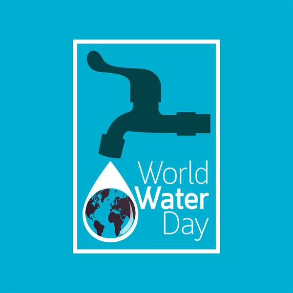 Ilustración del vector del Día Mundial del Agua — Vector de stock