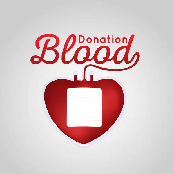 Illustrazione del logo vettoriale della donazione di sangue — Vettoriale Stock
