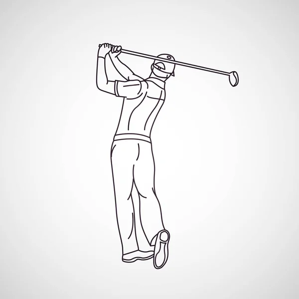 Golf Player vector logo icono ilustración — Vector de stock