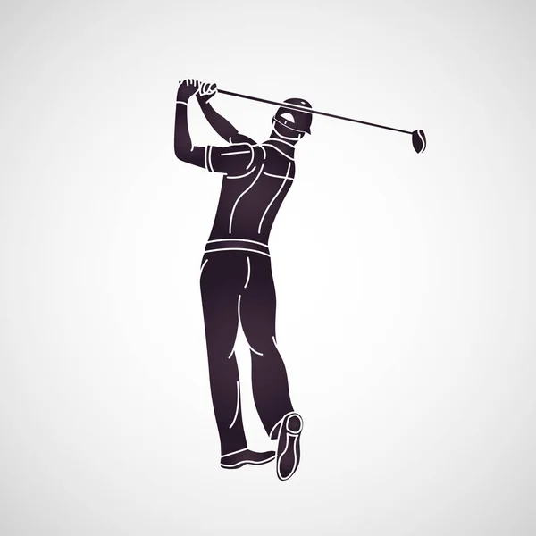 Golf gracz wektor logo ikona ilustracja — Wektor stockowy