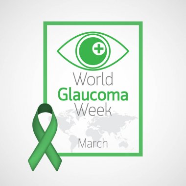 Dünya glokom hafta vektör simge tasarlamak