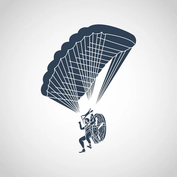 Paragliding Vektor Logo Symbol Illustration — Stockvektor