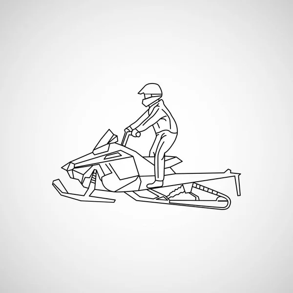 Snowmobiling vector logo icon illustration — Stock Vector