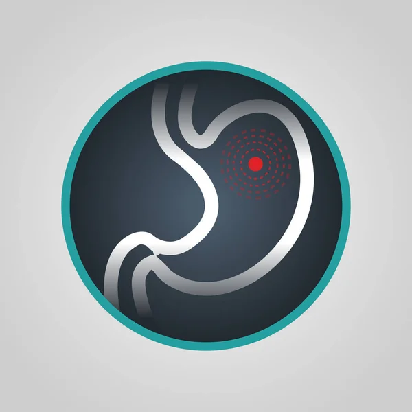 Stomach Cancer Векторні ілюстрації логотипу значка — стоковий вектор